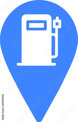Gas station location pin