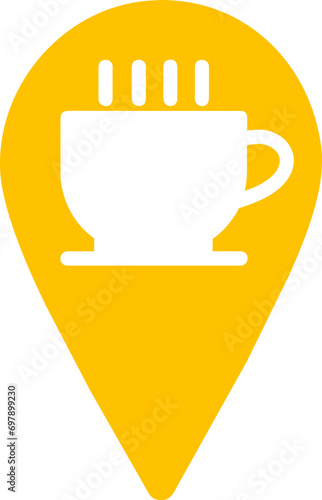 Coffee shop location pin