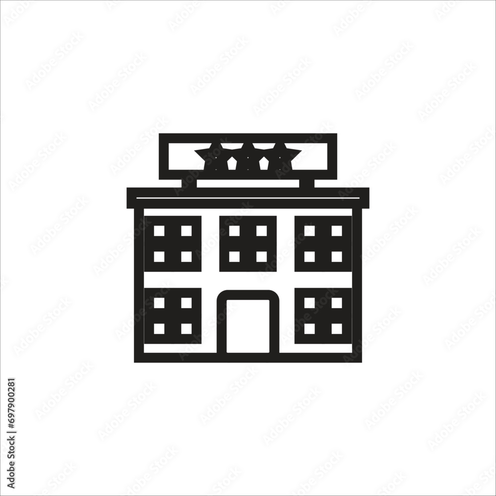 hotel vector line icon template hotel vector line icon template