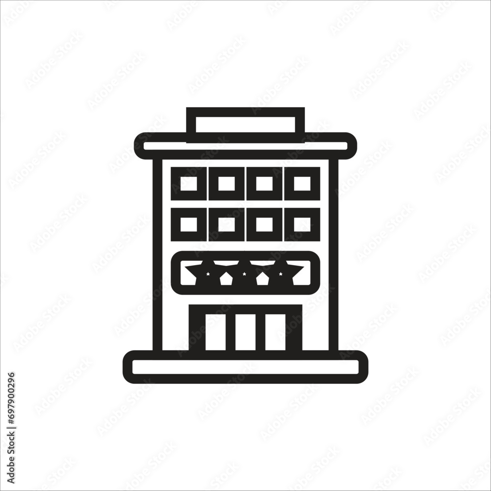 hotel vector line icon template hotel vector line icon template