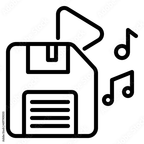 Save icon, line icon style