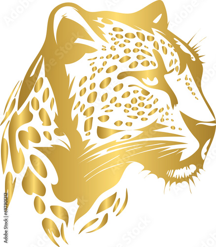 Fototapeta Naklejka Na Ścianę i Meble -  Golden leopard animal
