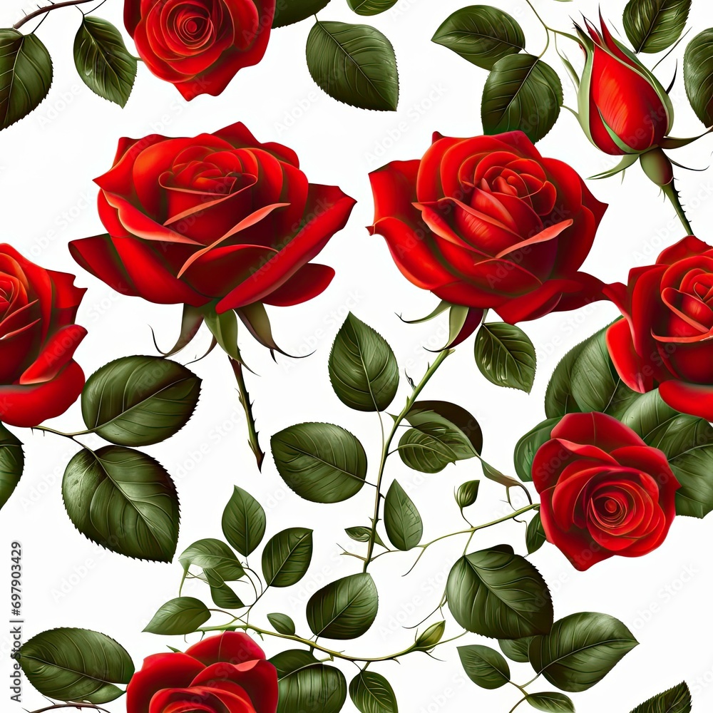 Red roses on white background Red roses on white background