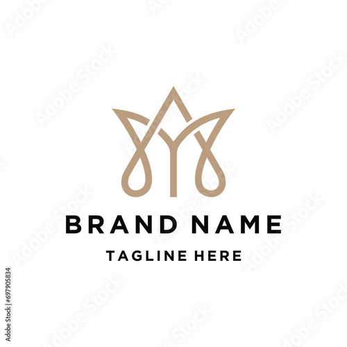 Initial Letter MA AM Monogram with Luxury Elegant Geometric Line Art Logo Design