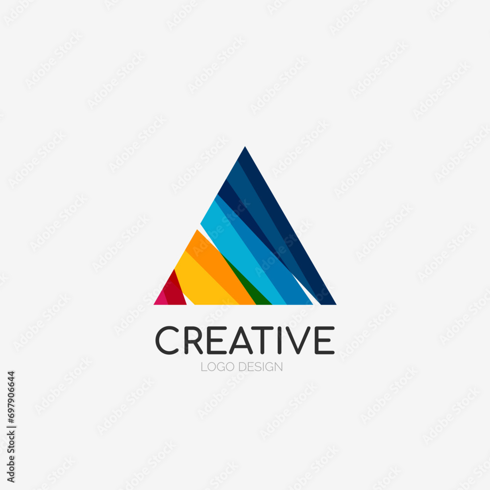 Triangle abstract logo, business emblem icon Triangle abstract logo, business emblem icon