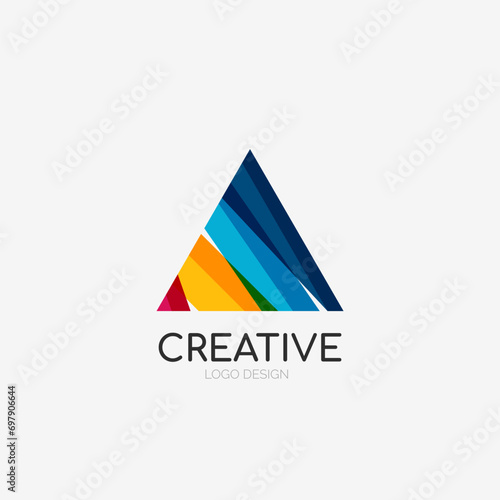 Free Download Triangle abstract logo, business emblem icon - GFXLoad