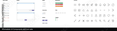 Minimalistic UI Components and Icon sets