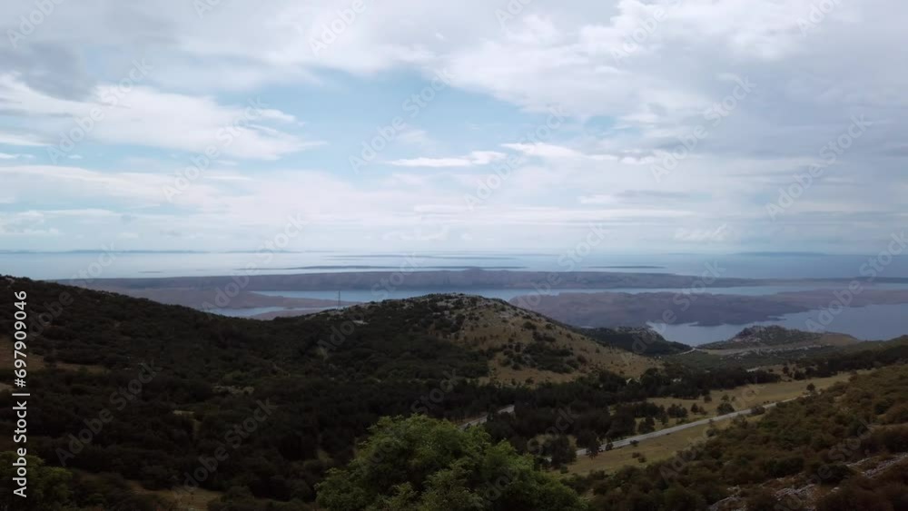 Croatian landscape and islands from Velebit, Kubus Ura observation deck. Croatian landscape and islands from Velebit, Kubus Ura observation deck.