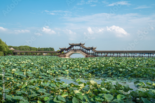 Street View of Jinxi Ancient Town in Jiangnan Water Township.. photo