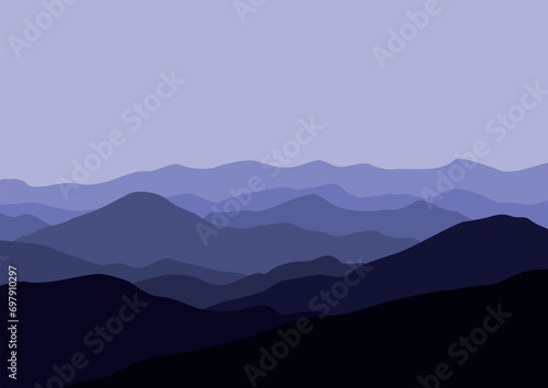 Fototapeta Naklejka Na Ścianę i Meble -  beautiful landscape mountains, vector illustration for background design.