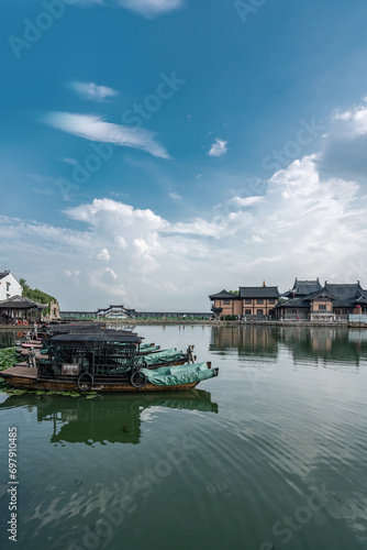 Street View of Jinxi Ancient Town in Jiangnan Water Township.. photo