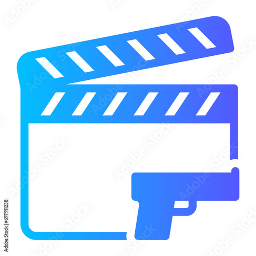 action movie gradient icon