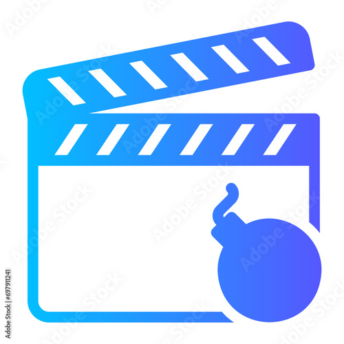 action movie gradient icon