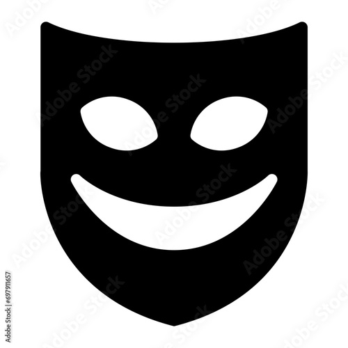 comedy glyph icon