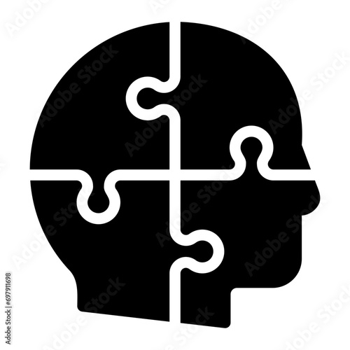 psychological glyph icon