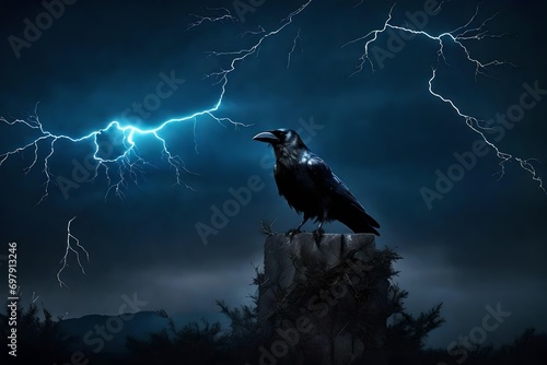 raven in the night