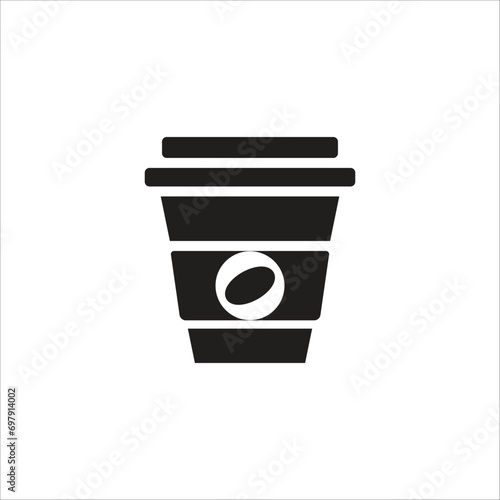 coffe papper cup vector icon line
