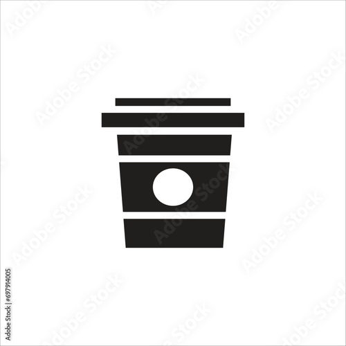 coffe papper cup vector icon line