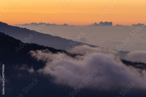  Sunrise over Mount Agung seen from Mount Batur, Bali, Indonesia