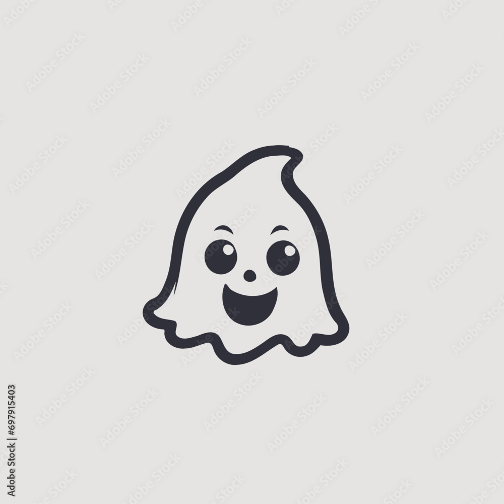 Cute Ghost Logo EPS Format Design Very Cool Cute Ghost Logo EPS Format Design Very Cool