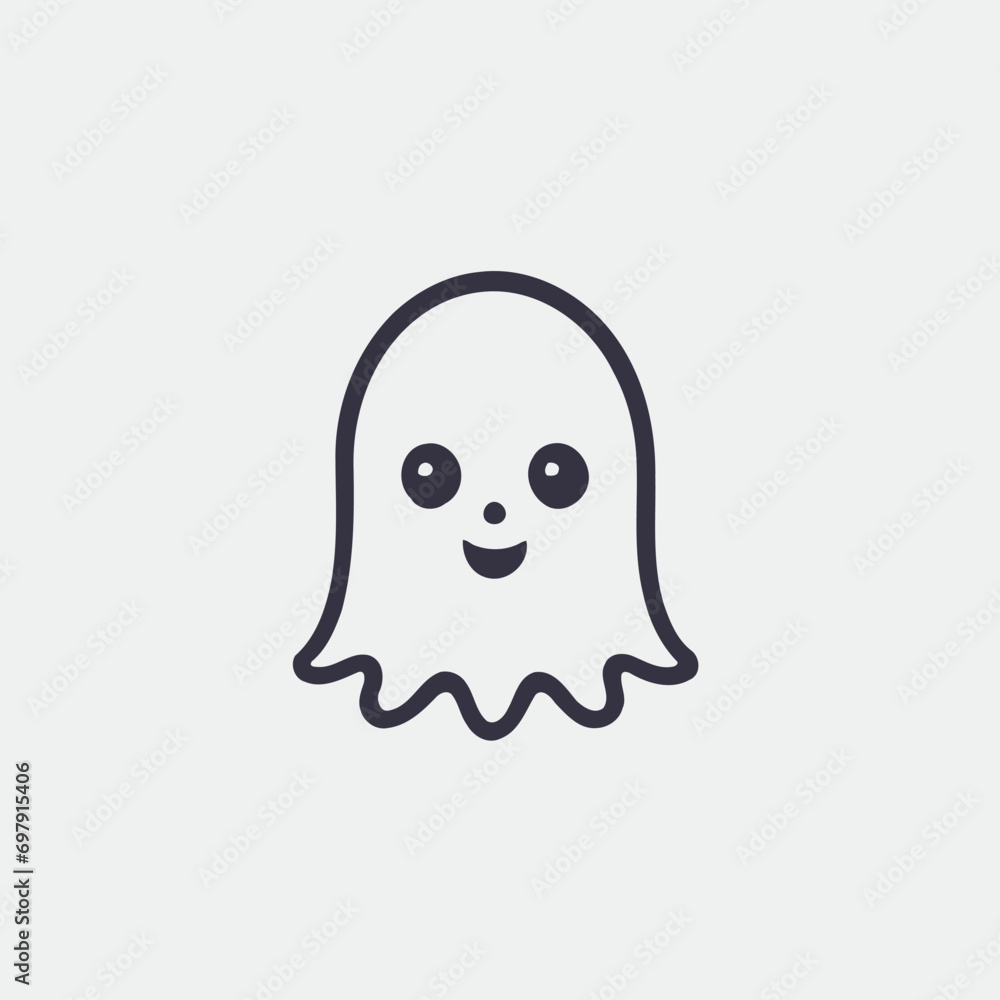 Cute Ghost Logo EPS Format Design Very Cool Cute Ghost Logo EPS Format Design Very Cool