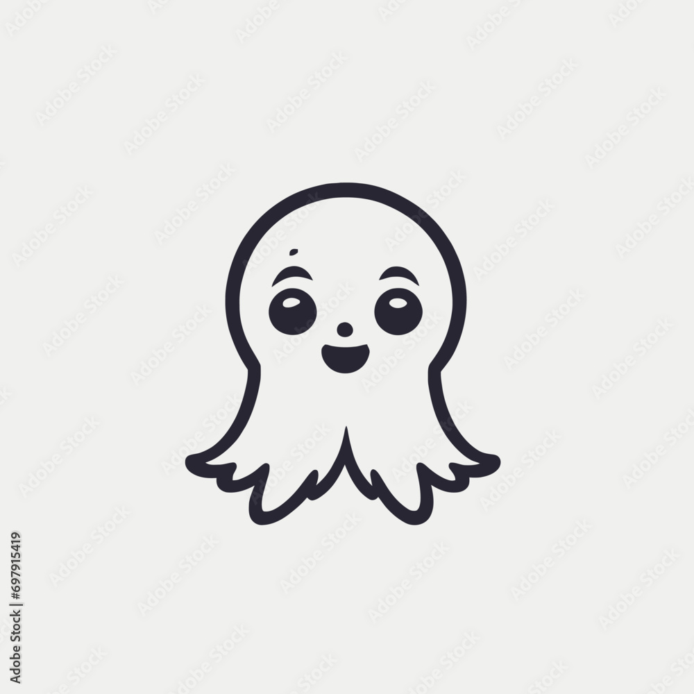 Cute Ghost Logo EPS Format Design Very Cool Cute Ghost Logo EPS Format Design Very Cool