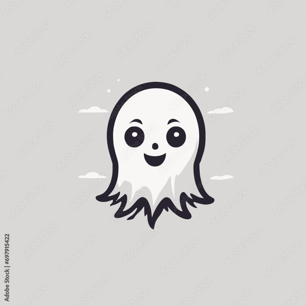 Fototapeta premium Cute Ghost Logo EPS Format Design Very Cool