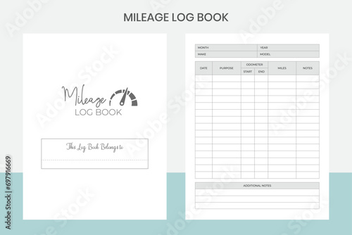 Mileage Log Book Kdp Interior
