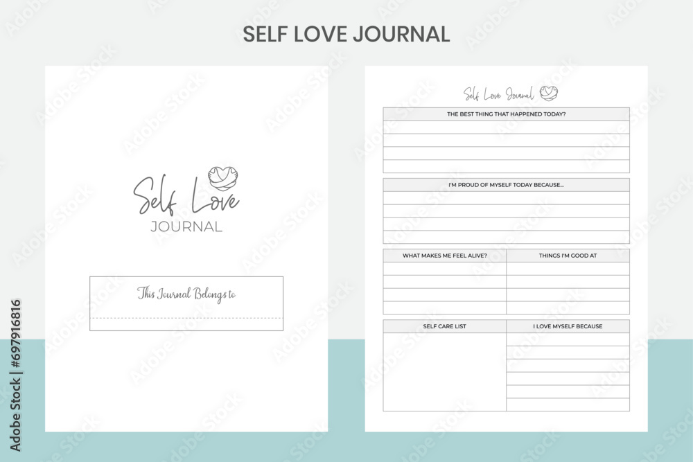 Obraz premium Self Love Journal Kdp Interior