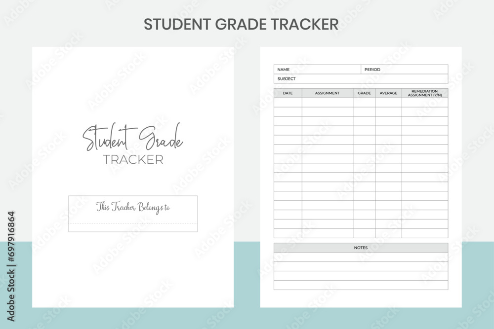 Student Grade Tracker Kdp Interior Student Grade Tracker Kdp Interior