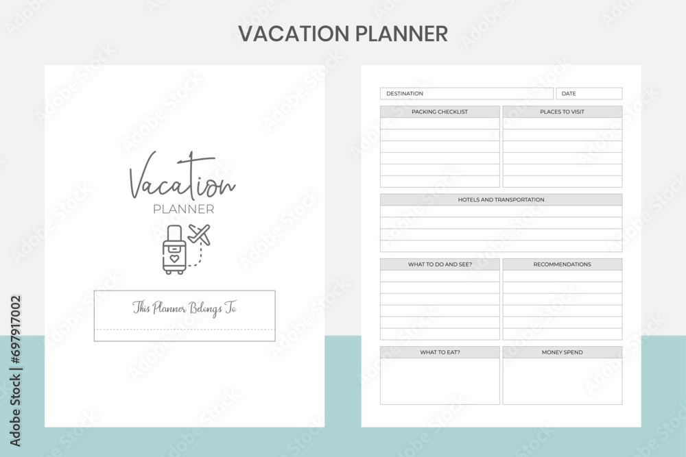 Vacation Planner Kdp Interior