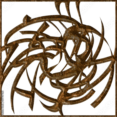 Metal panels. Abstract 3d c...