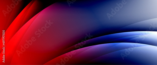 Dynamic flowing waves on gradient color background. Vector illustration For Wallpaper  Banner  Background  Card  Book Illustration  landing page