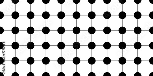 black and white seamless pattern with circles