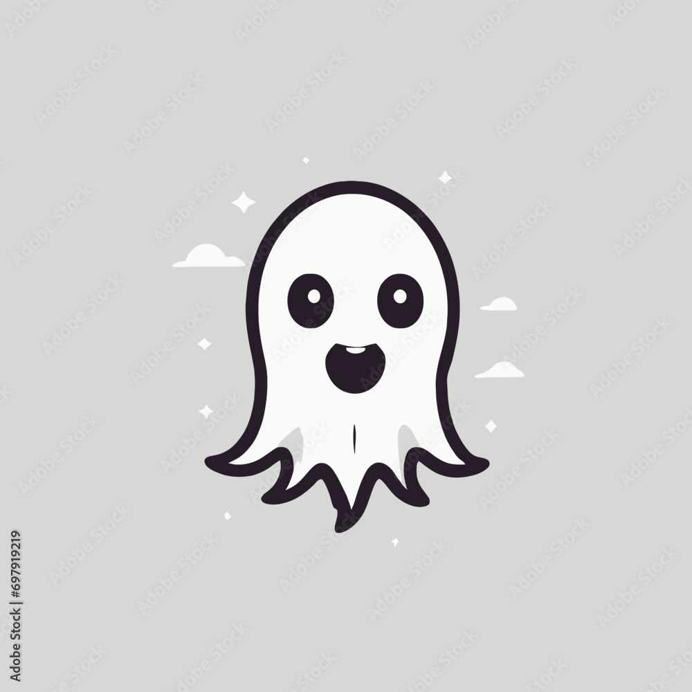Cute Ghost Logo EPS Format Design Very Cool Cute Ghost Logo EPS Format Design Very Cool
