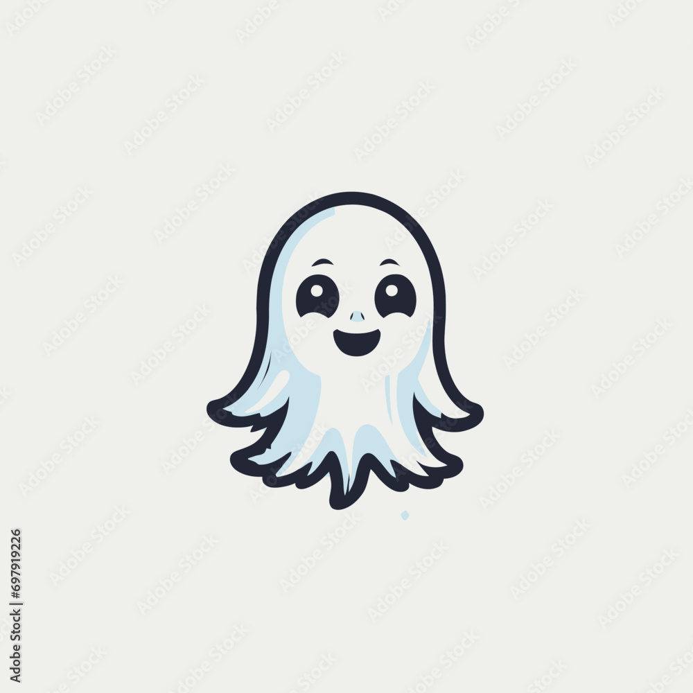 Obraz premium Cute Ghost Logo EPS Format Design Very Cool