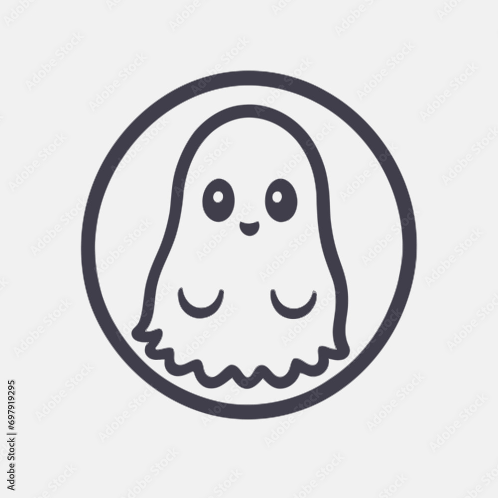 Cute Ghost Logo EPS Format Design Very Cool Cute Ghost Logo EPS Format Design Very Cool