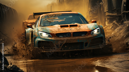 Cool muddy car after race 3d rendering © Adja Atmaja