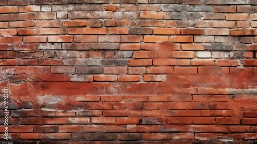 Red Brick Wall Texture. Generative AI