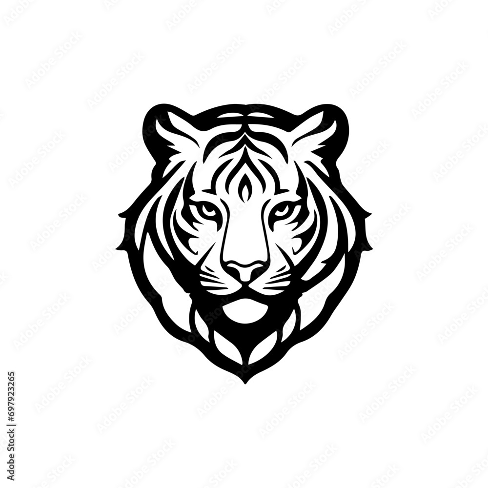 Tiger head icon vector illustration