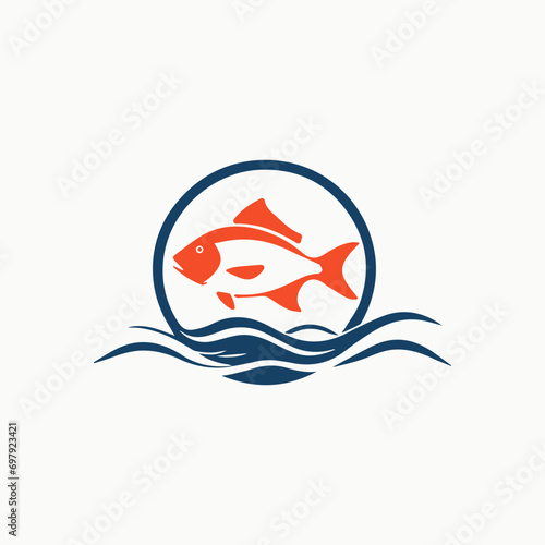 simple Fish icon vector illustration