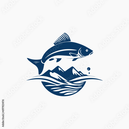 simple Fish icon vector illustration