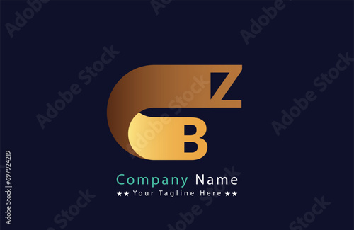 Unique bz letter logo Icon vector template.