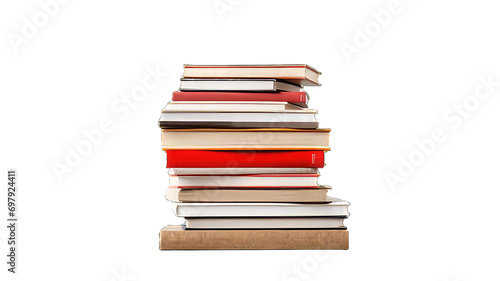 Stack of books isolated png transparent background