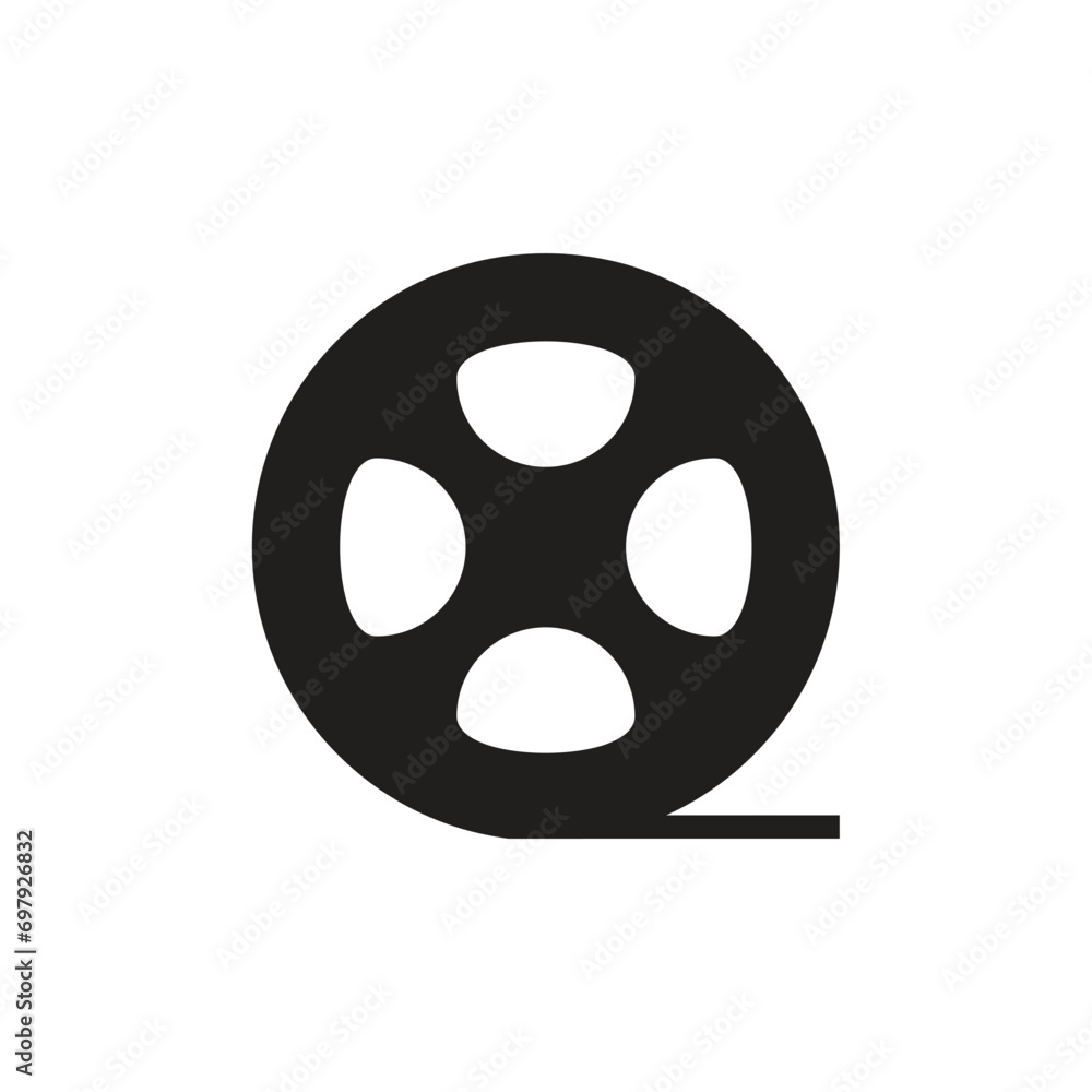 film reel icon in trendy flat design