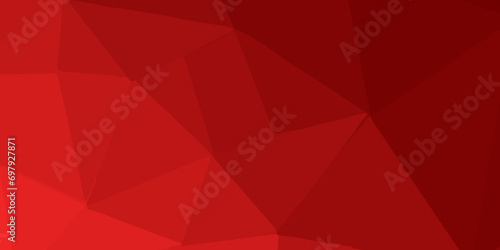 Red Abstract Low Poly with triangle shapes Design. Modern Green mosaic with textured overlap layer background. The background for the web site, the texture of triangulation. photo