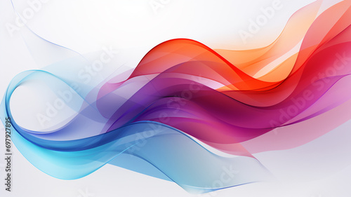 abstract background transparent wave curve shiny on white background. Generative ai.