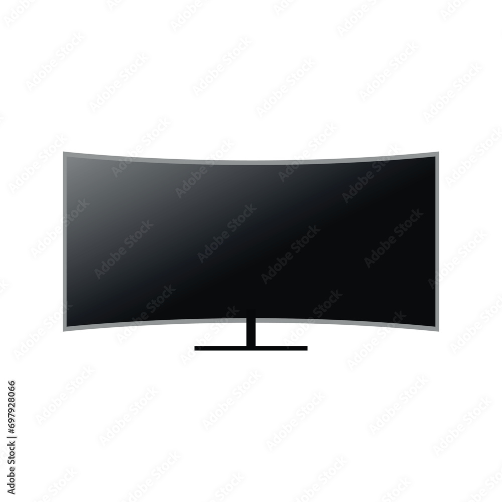 Monitor icon in trendy flat design. Monitor icon in trendy flat design.