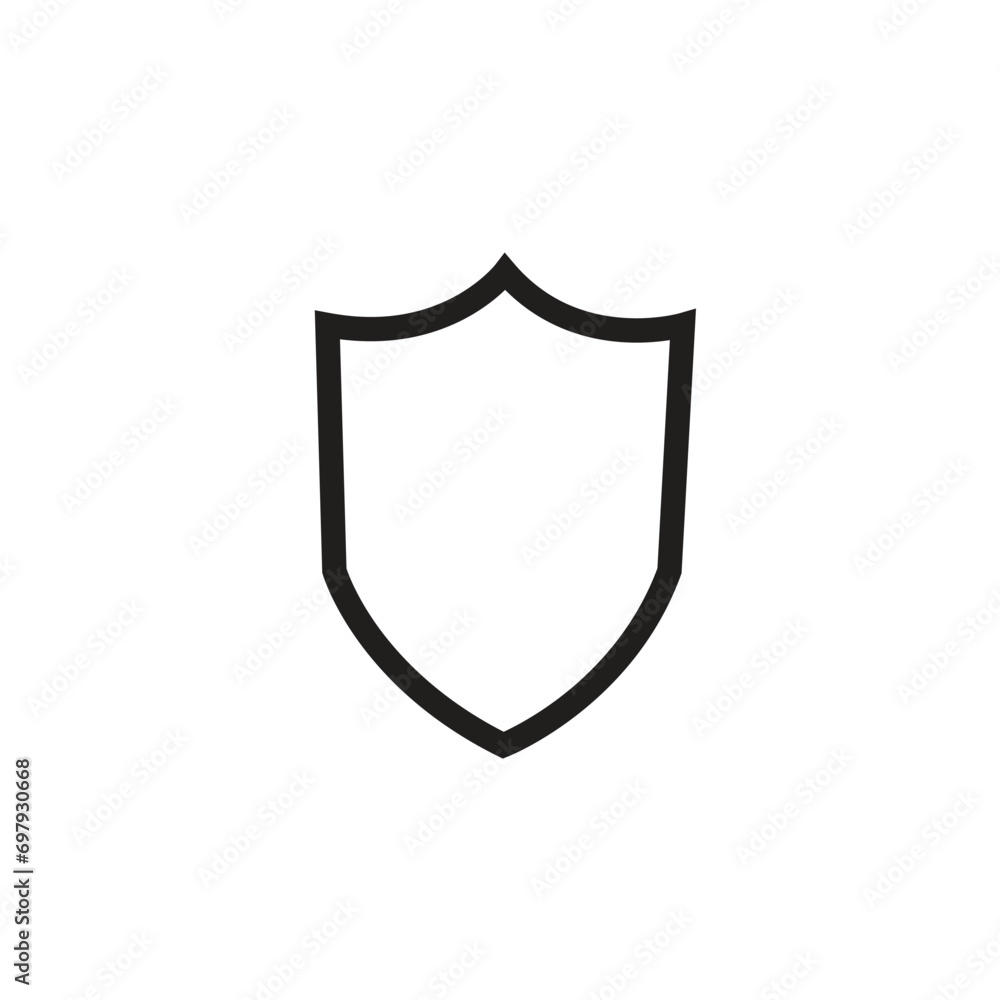 Simple filled heater shield icon. Simple filled heater shield icon.