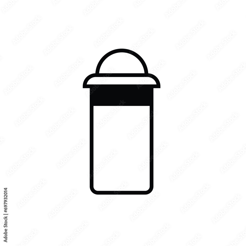 Salt shaker icon, in flat style with background. Salt shaker icon, in flat style with background.